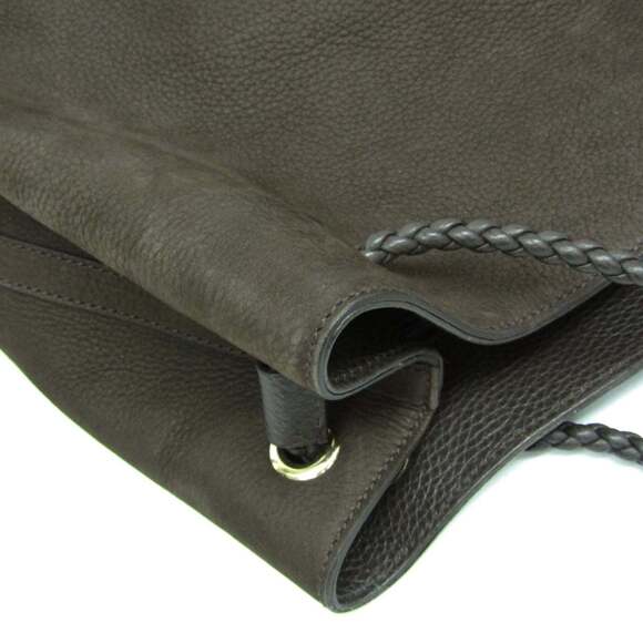 Gucci 419689 Women's Leather Tote Bag Dark Brown - Picture 8 of 15